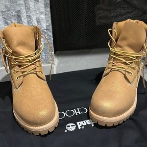 authentic Jimmy Choo Timberland boots  worn once beautiful boots.